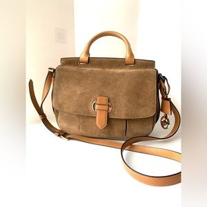 Nearly new Michael Kors Suede Satchel Messenger Bag